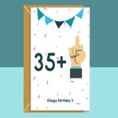 Funny 36th Birthday Card - For him or for her - Swearing, cheeky card for someone turning 36 years old