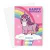 Happy Birthday Card For Niece - Cute Unicorn Children's - A5 Greetings Card - A5 Portrait - 1 Card