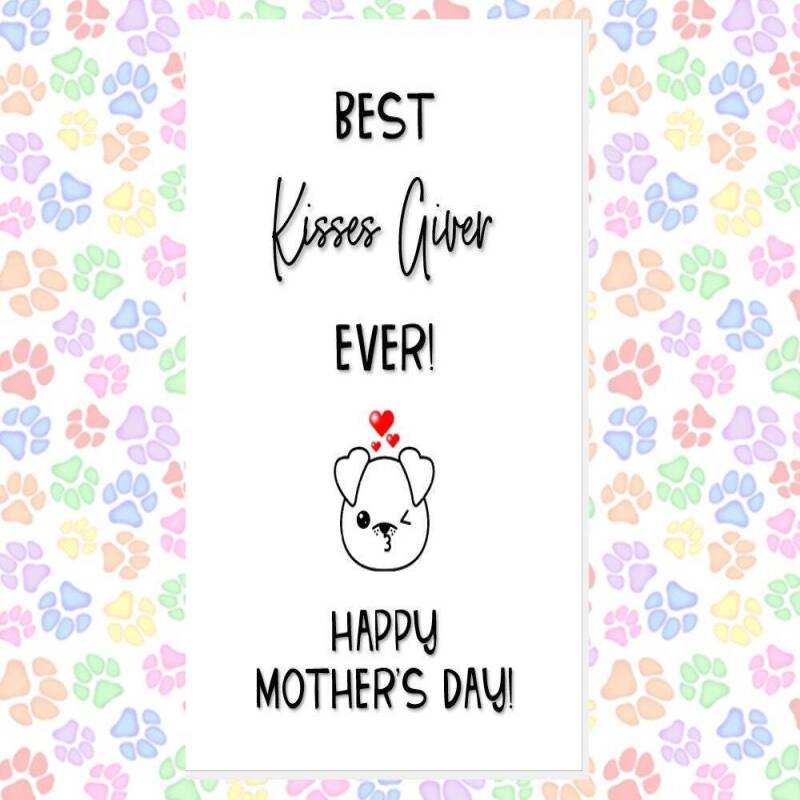 MOTHER'S DAY card from the dog. funny mother's day card, card from the dog, card from the dogs, best dog mum, ball thrower, 7 designs - DOG MUMMY