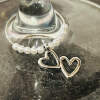 Handmade Wine Glass Charm - Heart Duo