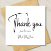 Thank you from Mr and Mrs Personalised Cards inc. envelopes - Folded - Personalised, Mr & Mrs Thank You Cards. Wedding Guest Thank You Card