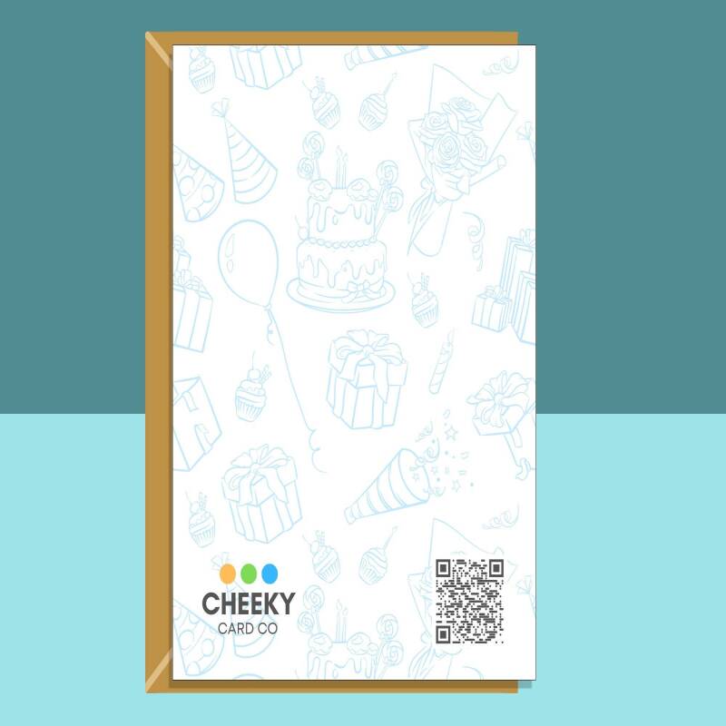 Funny 1st Birthday Card - Personalised - For him or For Her - Cheeky Card for 1 year old son, daughter, nephew, niece, or anyone turning 1. - Blank inside - Large