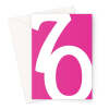 Big 70th Birthday Card Bright Pink - A5 Portrait - 1 Card