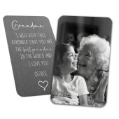 Personalised Memorial Wallet Card Double Sided | Custom Black and White Photo Keepsake | Aluminum Remembrance Photo Card