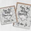 Personalised Steel (11th/11 year) anniversary card: Personalised with date (Size A6/A5/A4/Square 6x6") - A6: Single card