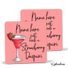 STRAWBERRY DAIQUIRI Coaster Cocktail Personalised Coaster, Personalised, Fathers Day gift, Secret Santa, Birthday Gift, Home Bar. Cocktails - Single Coaster