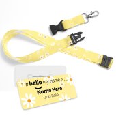 Hello My Name is Badge Daisy's 4 Colours available Personalised Durable Name Badge #hello mynameis Badge, Nurse Badge, Nurse Badge NHS Badge