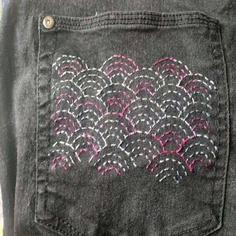 Sashiko | Visible Mending | Washable Transfers | Removable Mending Transfers