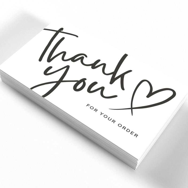 Thank You For Your Order Cards - Small Business Thank You Business Cards - Thank You Business Card Size - Logo Thank You Cards - Sample Card