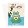 Cute Frog Boba Tea Birthday Card - A5 Portrait - 1 Card