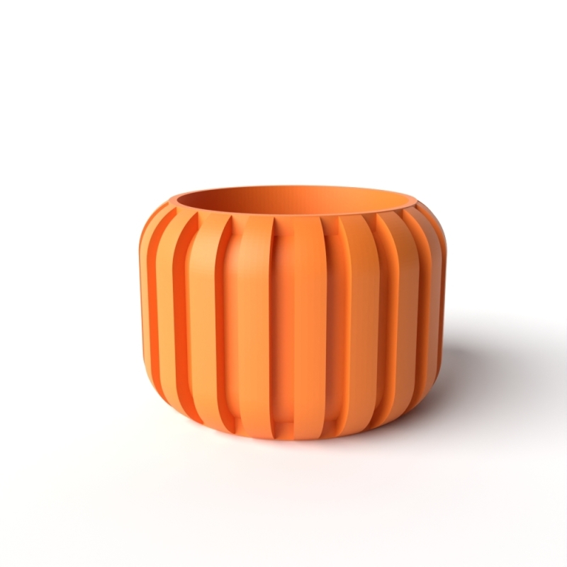 The Panu Planter Pot with Drainage: Tray & Stand Included for Plants - Matte Dark Green - 3"