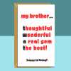 Funny Brother birthday card - Ideal cheeky, rude card on your brother's birthday - 18th, 19th, 20th, 25th, 30th, or any other age - Blank inside - Regular - Matte