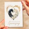 Anniversary Card For Couple Wedding Anniversary Card For Son and Daughter-In-Law Anniversary Card For Daughter and Son-In-Law Fox Love Heart - Small (4x6) / Blank Message