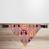 Puppy Love Sausage Dogs & Deely Boppers Print Dog/Puppy Bandana