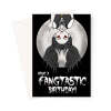 Gothic Birthday Card - Fangtastic Vampire Girl - A5 Portrait - 1 Card