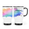 Hello My Name is Name Badge Rainbow Spash Personalised Premium Durable Name Badge & Travel Mug Name Badge, Nurse Badge Name Badge Travel Mug - Travel Mug Only