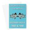 Wedding Congratulations Card - Mr & Mr O-Fish-Ially - A5 Greeting Card - A5 Portrait - 1 Card