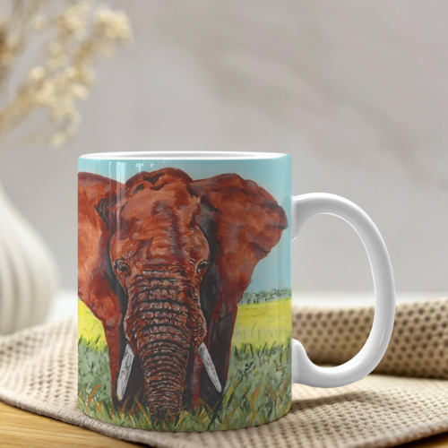 Elephant Artwork Ceramic Mug