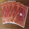 Blank Greetings Card - Orange geometric 