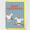 Merry Christmouse mouse, mice Christmas, Holidays, Xmas, cute, festive card for friend, mate, female, girl (Size A6/A5/A4/Square 6x6") - A6: Single card