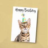 Birthday Card For Anyone Birthday Card For Friend Birthday Card For Her or For Him Bengal Cat Birthday Card For Son or Daughter