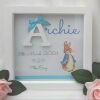 Personalised Peter Rabbit New Baby Frame, new baby gift, baby initial frame - Without lights