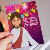 Go Jesus, it’s your birthday funny anti-religious festive, Christmas, Holidays card for friends, mates, buddies  (Size A6/A5/A4/Square 6x6") - A6: Single card