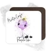 Personalised Purple Gin Coaster with Splash Effect