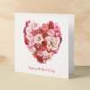 Mother's Day Card For Mum Happy Mother's Day Mothers Day card Mothering Sunday Card Pink Rose Heart Mother's Day Card For Mom Mommy Mum Mummy - Square (6x6) / Blank Message