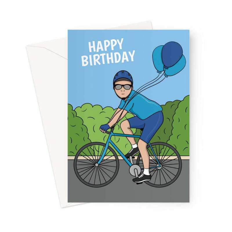 Push Bike Birthday Card For A Man - A5 Portrait - 1 Card