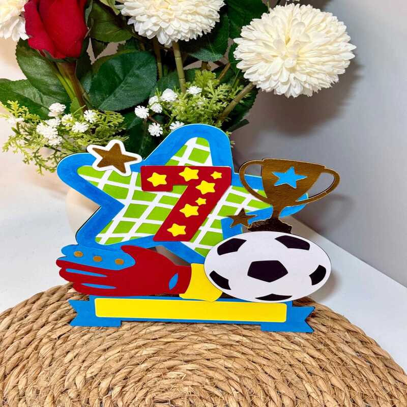 Handmade Personalised Football Cake Topper