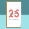 25th Birthday Card - personalised - for girlfriend, wife, Fiance - The one I love - 25 year old - Blank inside - Small
