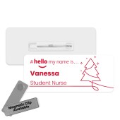 Hello My Name is Name Badge Christmas Personalised Premium Durable Name Badge #hello mynameis Name Badge, Nurse Bages, Christmas Name Badges