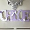 Personalised Nursery Wall Decor, Wall Name, Kids Room Wall Name, Toy box name - Sticky pads