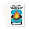 Funny Father's Day Card - Car Advice From Dad - A5 Portrait - 1 Card