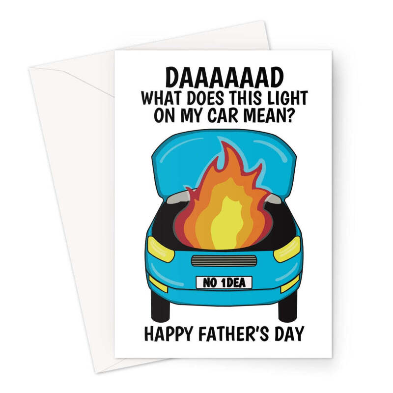 Funny Father's Day Card - Car Advice From Dad - A5 Portrait - 1 Card