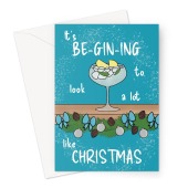 Funny Gin Christmas Card