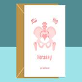 Funny Hip Replacement - Get Well Soon Card - Recovery - For him or for her - Can be personalised inside