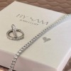 Diamond earrings and bracelet Christmas gift set - Silver