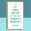 Funny Birthday Card From Aunt and Uncle to Nephew or Niece - Ideal cheeky greetings card for a birthday - Personalised if needed - Blank inside