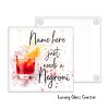 Negroni Luxury Glass Coaster Cocktail Personalised Coaster, Personalised, Fathers Day gift, Christmas Coaster, Birthday Gift, Home Bar - Single Coaster