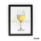 WHITE WINE  Splatter Art Print, High Gloss Print, Splash Art, Home Decor, Bar Custom Drink Art Cocktails