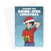 Anime Christmas Card For Him - A5 Portrait - 1 Card