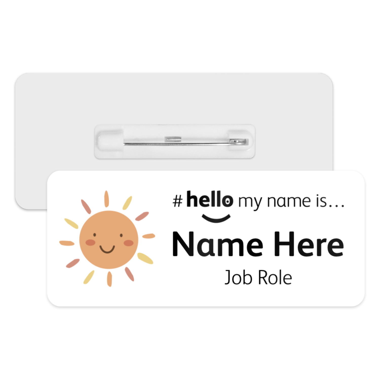 #hello my name is... Name Badge - Smiling Sunshine