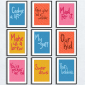 Manchester, Mancunian, Manc dialect, sayings print