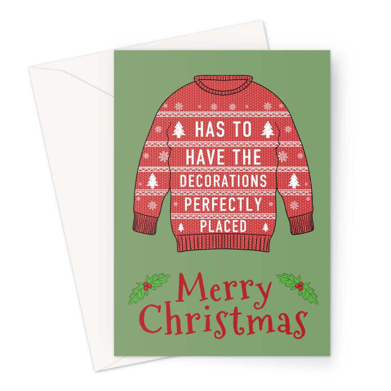 OCD Christmas Jumper Card - A5 Portrait - 1 Card