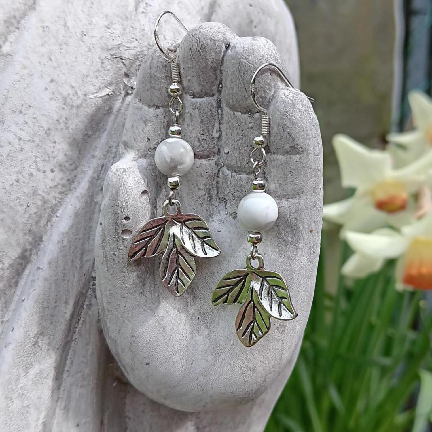 Howlite Earrings - Calming