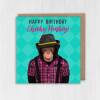 Happy birthday cheeky monkey cute animal in clothes birthday card for child, niece, nephew, son, daughter (Animalyser) Size A6/A5/A4/Square - A6: Single card