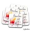 Coaster - NEGRONI Cocktail Personalised Coaster, Personalised, Fathers Day gift, Christmas Coaster, Birthday Gift, Home Bar Splash Art - Single Coaster