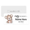 #hello my name is... Name Badge - Cute Brown Bear